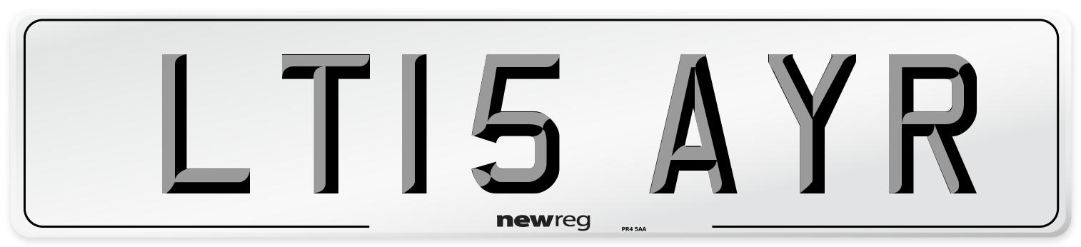 LT15 AYR Number Plate from New Reg